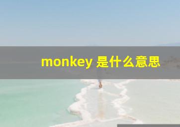 monkey 是什么意思